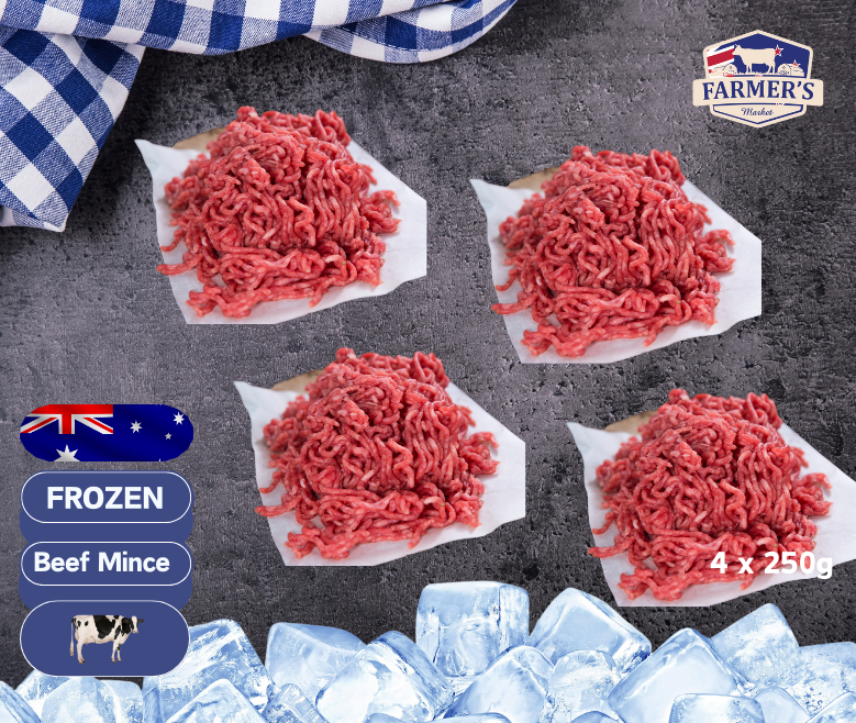 FROZEN - PRS Lean Beef Mince, 4 x 250gm