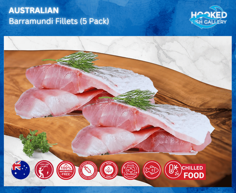 FROZEN - Barramundi Fillets, 5 x 180-220gm