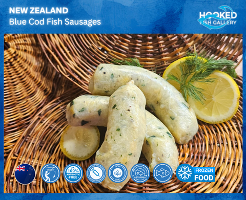 FROZEN - Gluten Free Blue Cod Fish Sausage ( hand-made - 9th August)