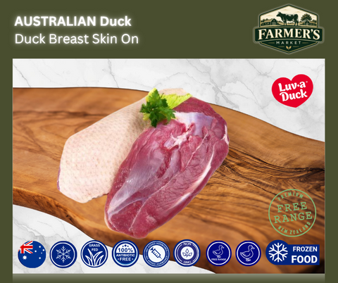 FROZEN - Duck Breast Skin On 250g  each (5 x Breast)