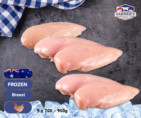 FROZEN - AUS Free Range Chicken Breast, 700-900gm
