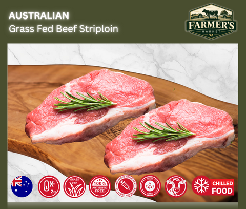 CHILLED: Premium Striploin Steaks (Sirloin), 2 x 300gm